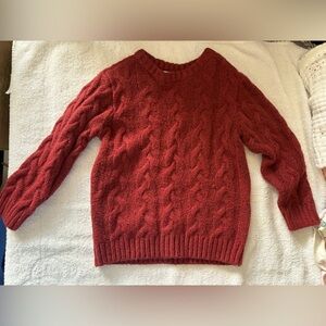 Old Navy Cozy Burgundy Boys Cable Knit Sweater size 2T